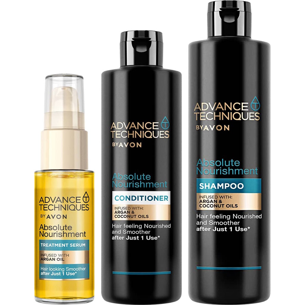 AVON Advance Techniques Marokkanisches Arganöl Haarpflege-Set 3-teilig