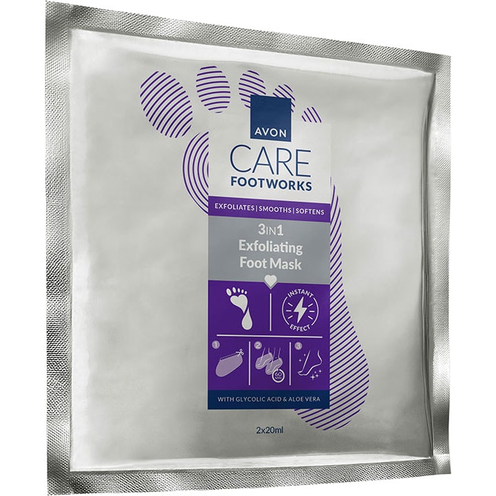 AVON Care Footworks Exfolierende 3-in-1 Fußmaske