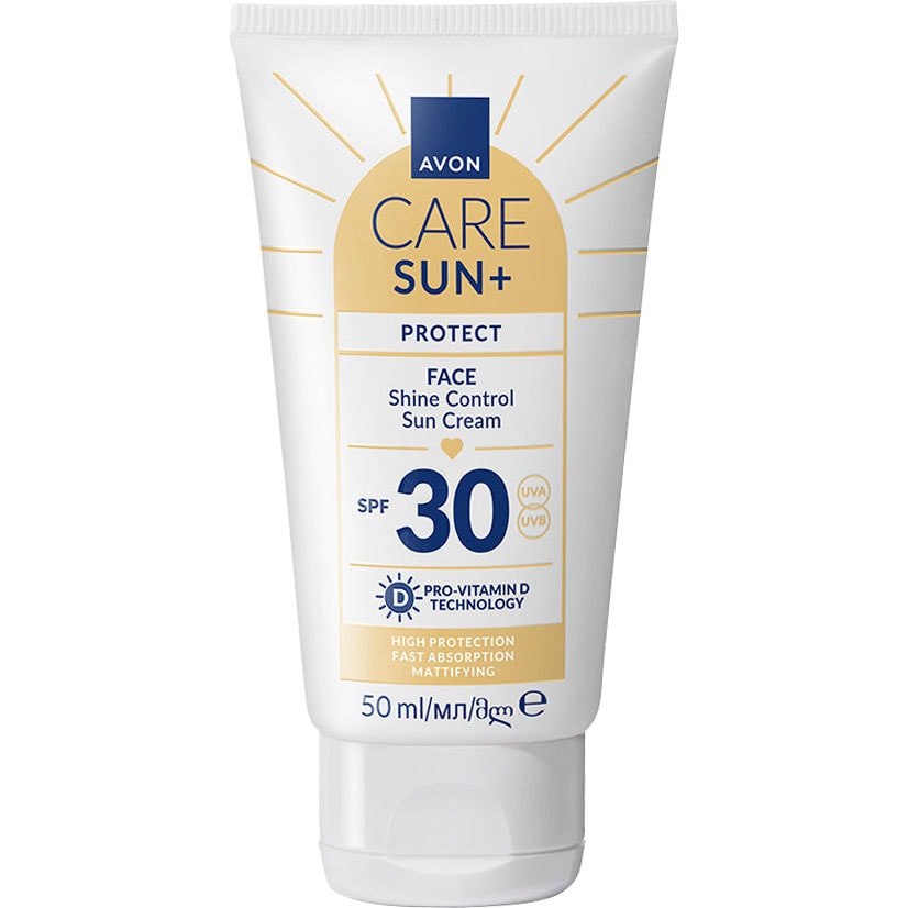 AVON Care Sun+ Sonnencreme für das Gesicht mit mattierendem Effekt LSF 30