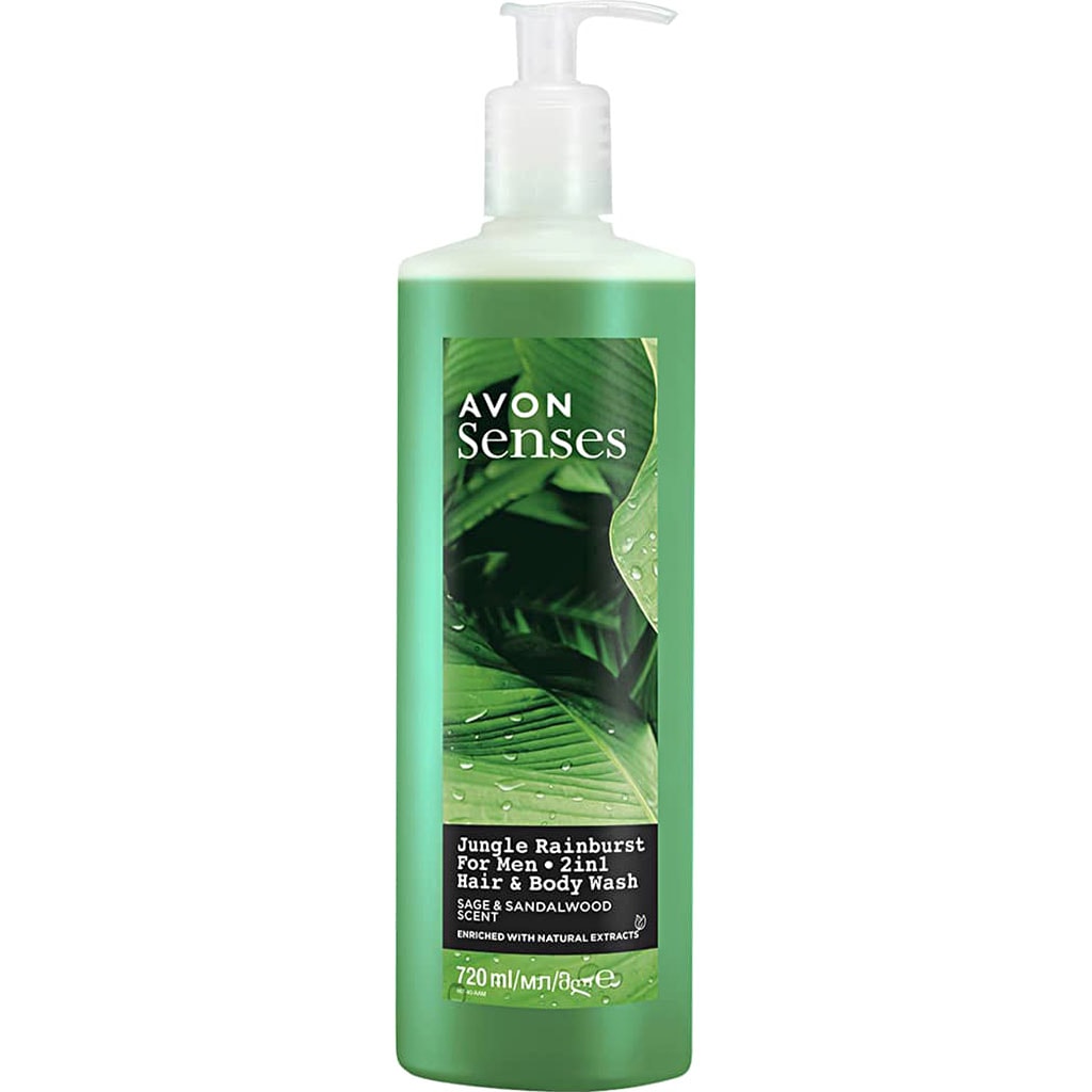 AVON Senses Jungle Rainburst 2-in-1 Shampoo & Duschgel 720 ml