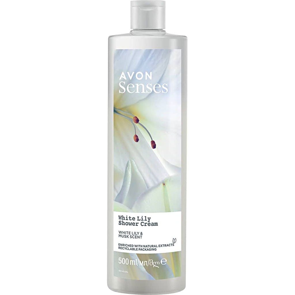 AVON Senses Weiße Lilie Duschcreme 500 ml