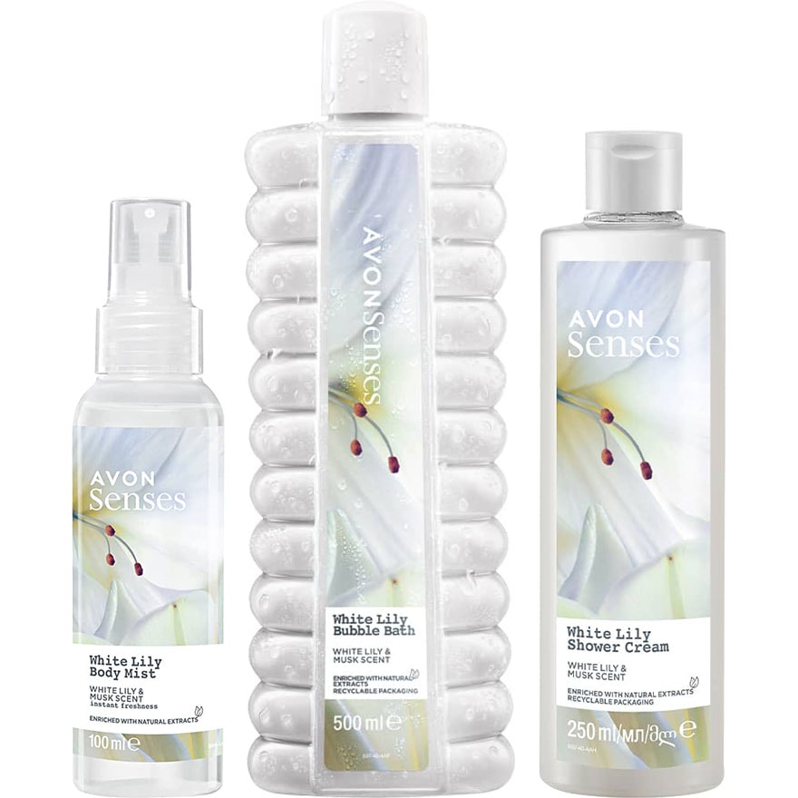 AVON Senses Weiße Lilie Körperpflege-Set 3-teilig