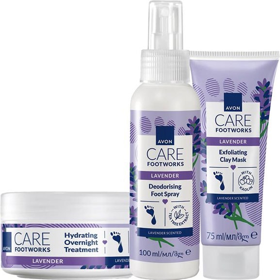 AVON Care Footworks Lavendel Fußpflege-Set 3-teilig
