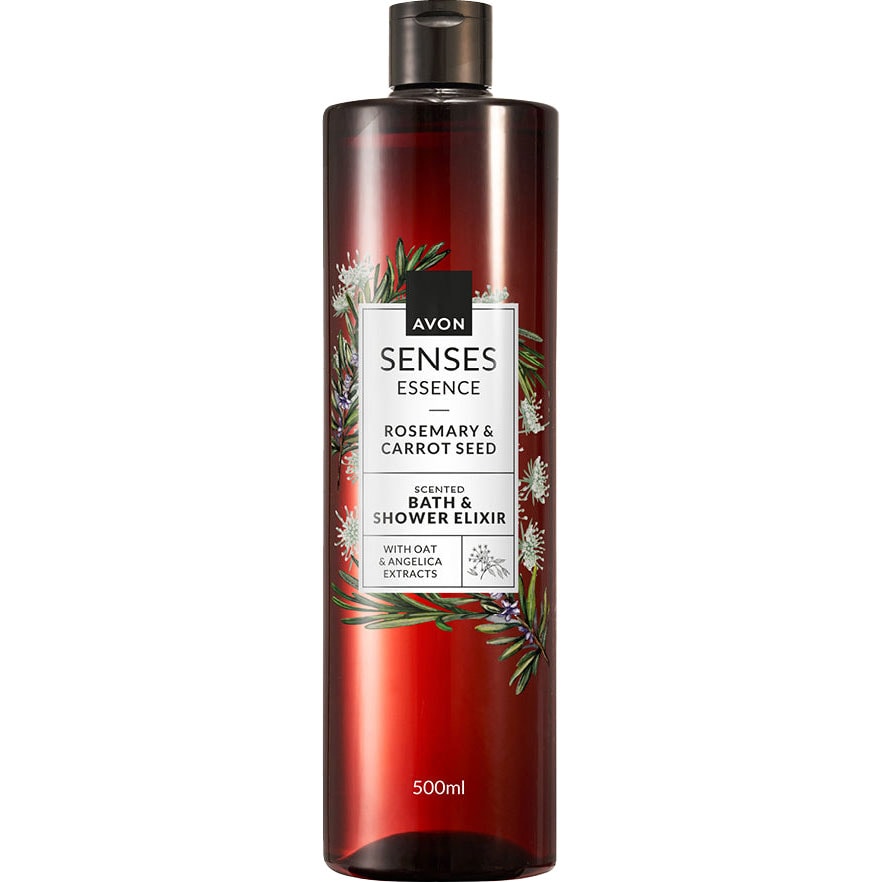 AVON Senses Essence Rosmarin & Karottensamen Dusch- & Bade-Elixier