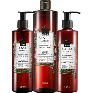 AVON Senses Essence Rosmarin & Karottensamen Pflege-Set 3-teilig
