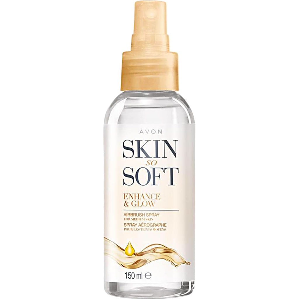 AVON Skin so Soft Enhance & Glow Schimmer-Spray mit leichtem Selbstbräuner