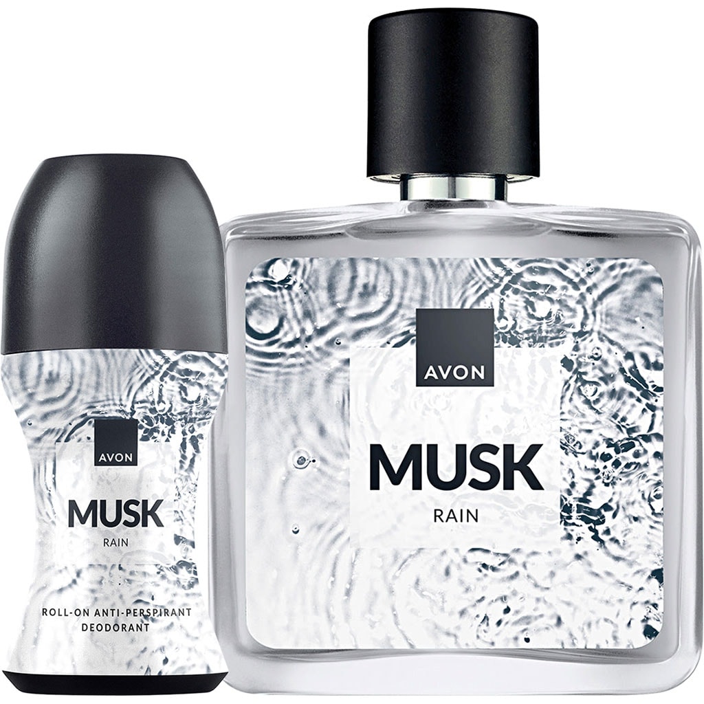 AVON Musk Rain Eau de Toilette + Deoroller Set