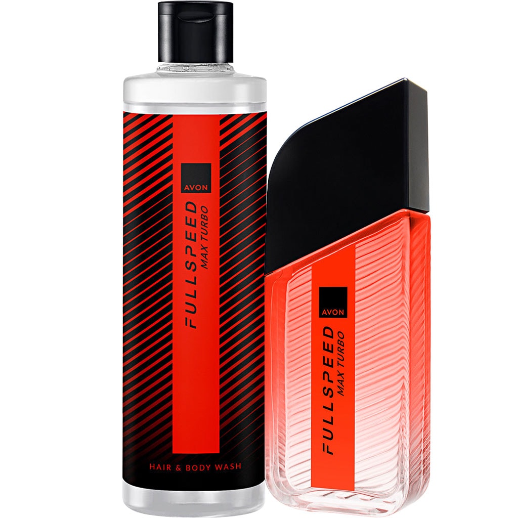 AVON Full Speed Max Turbo Eau de Toilette + Shampoo & Duschgel Set