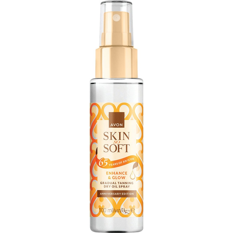 AVON Skin so Soft Enhance & Glow Schimmer-Spray mit leichtem Selbstbräuner - Limitierte Edition