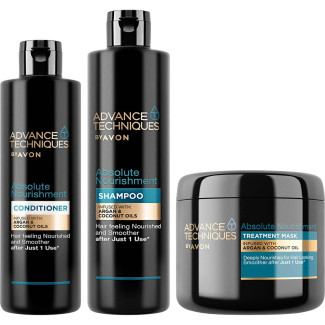 AVON Advance Techniques Marokkanisches Arganöl Haarpflege-Set 3-teilig