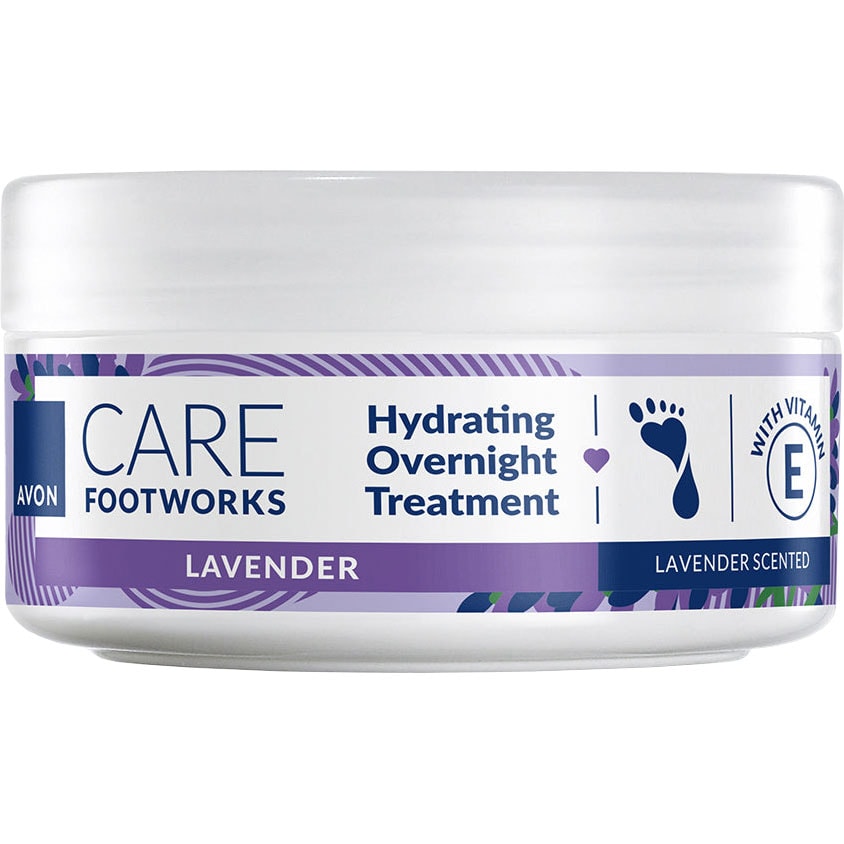 AVON Care Footworks Lavendel Wohltuende Fußcreme für die Nacht